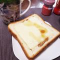 knkmym's cooksnap of when they made パンでチーズトーストinメープルシロップ.
