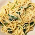 かおりった's cooksnap of when they made 鮭フレークとほうれん草のクリームパスタ.