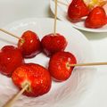 まろももたろう's cooksnap of when they made 【超簡単！】いちご飴 ＆ フルーツ飴.