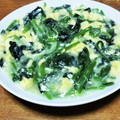 milky0623's cooksnap of when they made ふわとろ卵とほうれん草のねぎ塩あんかけ.