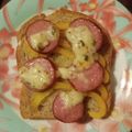 inLondon's cooksnap of when they made ウィンナーとパプリカの冷凍マヨトースト.