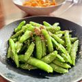 Superlittleboo's cooksnap of when they made スナップえんどうのごま和え.