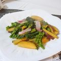 スタイリッシュママ's cooksnap of when they made 菜の花さつま芋豚肉の炒め物スイチリ醤油.