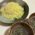 papikun's cooksnap of when they made 頂【魚介醤油だれ】お店風の絶品つけ麺.