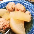 macaroon's cooksnap of when they made ❀大根と鶏だんごの煮物❀.