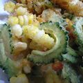 呑ん兵衛かあちゃん's cooksnap of when they made ★ゴーヤとコーンで☆天ぷら★.