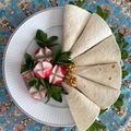 横浜発国際料理教室's cooksnap of when they made イラン♡小さいナンでサラダスナック.
