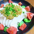 ちーまぐ's cooksnap of when they made 鶏むね肉で作る♡蒸し鶏の香味ソース.