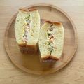 キンプリ's cooksnap of when they made ハム、玉ねぎ、胡瓜の入った卵サンド.