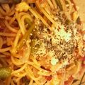 クックS5N2AF☆'s cooksnap of when they made 茄子とトマト缶と牛挽肉で！簡単パスタ.