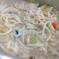 ひんべえ's cooksnap of when they made 腹ペコ男子パクパク！ごま味噌煮込みうどん.