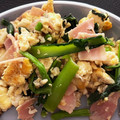 。かのこ。's cooksnap of when they made 簡単！小松菜とベーコンの卵炒め.