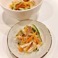 悠LOVE航's cooksnap of when they made ササミと野菜の梅肉すりゴマあえ.