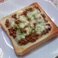 Hiちー's cooksnap of when they made ♫⁺♦･*:納豆トースト:｡♦♫.