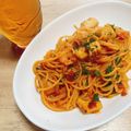 一番星寿美次郎's cooksnap of when they made 「ハリッサ」とシーフードの和風スパゲティ.