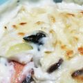 satoママン's cooksnap of when they made 生鮭とほうれん草の米粉グラタン.
