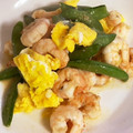 AYRH♡'s cooksnap of when they made スナップエンドウとエビと卵の中華風炒め.
