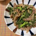 ayumit's cooksnap of when they made 簡単美味しい牛肉春菊オイスターソース炒め.