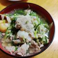 往きつ戻りつ's cooksnap of when they made 疲れた体に☆「豚肉と水菜のハリハリ鍋」.