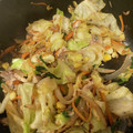 105♡'s cooksnap of when they made さば缶と春キャベツのカレーマヨ野菜炒め.