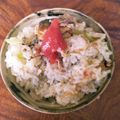 桜咲く。's cooksnap of when they made 【無骨】鯖缶キャベツと梅の炊き込みご飯.