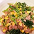 のえささん's cooksnap of when they made ほうれん草ツナコーンおかかポン酢和え.