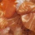 れそそ's cooksnap of when they made 甘海老とサーモンのブラックペッパー漬け丼.