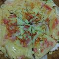 55才のおじさん's cooksnap of when they made ベーコンとじゃがいもとチーズの洋風チジミ.