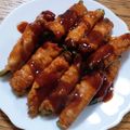 ポニーリボン's cooksnap of when they made 豚もも肉のピーマン巻でポークチャップ！.