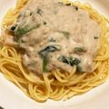MotleyRisa's cooksnap of when they made ツナとホウレン草のクリームパスタ♡.
