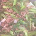 ぼくすんあ's cooksnap of when they made 旨辛＊小松菜と牛肉の炒め物.