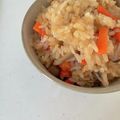 hinamama❁'s cooksnap of when they made 舞茸としめじで☆きのこの炊き込みご飯.