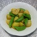 クレイプメートル's cooksnap of when they made スナップえんどうと新じゃがのﾊﾞﾀｰ醤油.