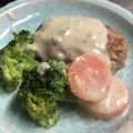 Comodarc's cooksnap of when they made ミルク煮込みハンバーグ.