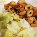 pigumo's cooksnap of when they made 鶏肉とちくわとネギの大葉炒め.