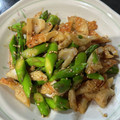 ＭＩ−ＳＡＮ's cooksnap of when they made ちくわとアスパラのオイスター炒め♪.