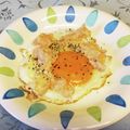 龍青空ママ's cooksnap of when they made 背徳の瞳　クリームチーズ明太子の目玉焼き.