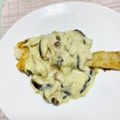 みぎわ's cooksnap of when they made 鱈のムニエルきのこクリームソース.