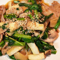 チャッピーとママ's cooksnap of when they made のらぼう菜と豚肉の炒め物.