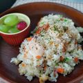 ＊ゆうこぽよよ＊'s cooksnap of when they made 生米で作る！フライパンで簡単エビピラフ.