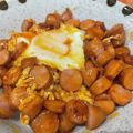 れでよと's cooksnap of when they made ガツンとにんにく！ロコモコ風ソーセージ丼.
