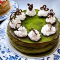 あめのもり's cooksnap of when they made 実は超簡単☆抹茶のベイクドチーズケーキ.