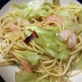 クックMVXCM0☆'s cooksnap of when they made 海老ときゃべつのパスタ.