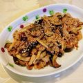 riria♪'s cooksnap of when they made 豚バラ肉とナスとしめじのオイスター炒め.