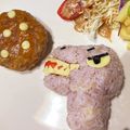 CoolJ's cooksnap of when they made ティラノサウルス弁当☆恐竜キャラ弁.