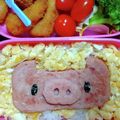 クックS2N1B2☆'s cooksnap of when they made 【キャラ弁】スパムdeぶたさん.