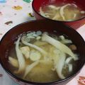 赤い電話's cooksnap of when they made エリンギ裂いて☆お味噌汁.