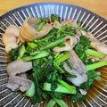 Cola1976's cooksnap of when they made 豚肉とかぶの葉のにんにく炒め.
