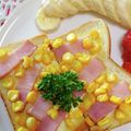 みっちゃん❇️68's cooksnap of when they made 朝食に！ベーコンコーンマヨトースト.
