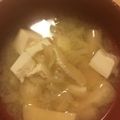 かずくん☆'s cooksnap of when they made 春キャベツと油揚げと豆腐のお味噌汁☆.